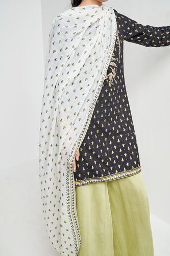 Black Ethnic Motifs Flared Suit, Black, image 4